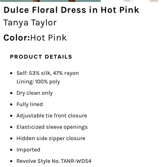 TANYA TAYLOR DULCE FLORAL BURNOUT SILK VELVET 3/4 SLEEVE TIERED MIDI DRESS - Picture 4 of 4